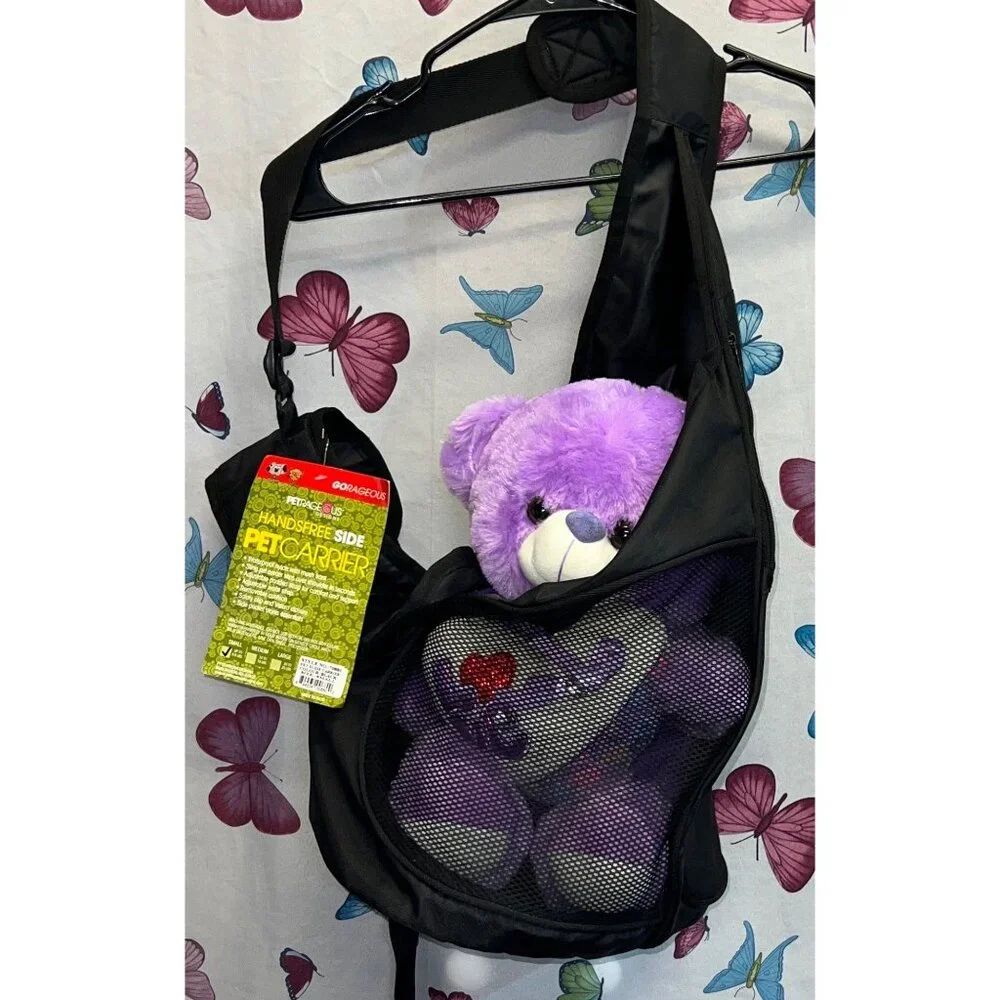 Pet Rageous Hands-Free Side Pet Carrier Sling Small Size Black